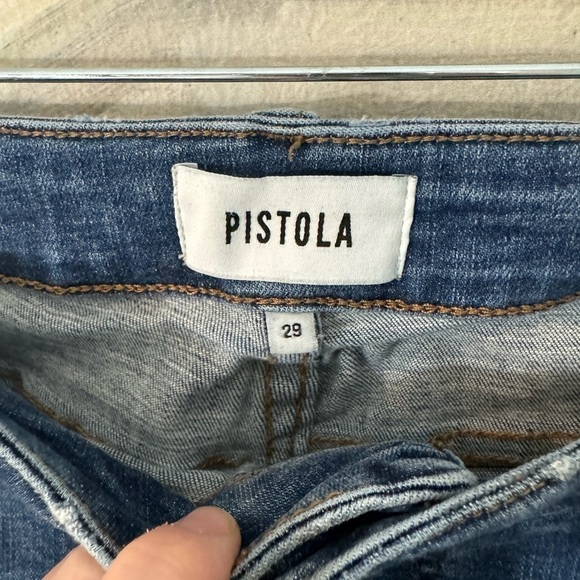 PISTOLA High Rise Distressed Jeans Size 29 - Picture 4 of 9